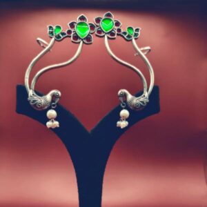 Mayura Bloom Ear-Wraps Green and Red