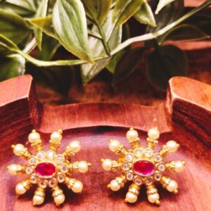 Sunburst Stud Ruby