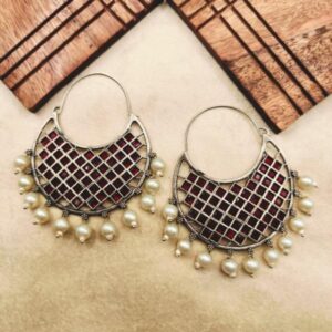 Gulabi Grid Hoops