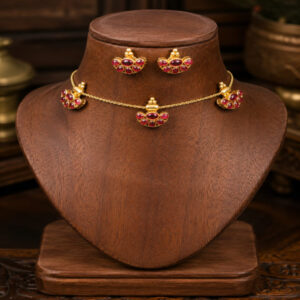 Ruby Bloom Necklace Set