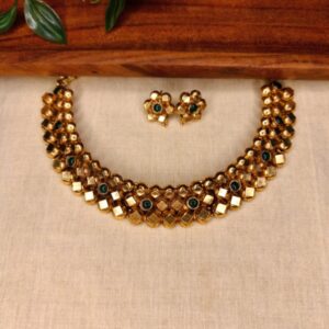 Nakshatra Antique Choker (Green)